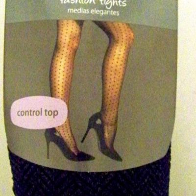 New Secret Treasures Womens Black Fashion Tights Control Top Size 1